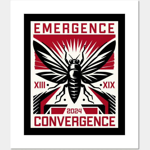 Cicada Brood XIII Brood XIX 2024 Cicada Emergence Wall Art by Huhnerdieb Apparel